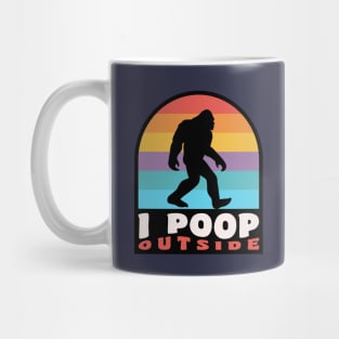 Funny Camping I Poop Outside Bigfoot Sasquatch Mug